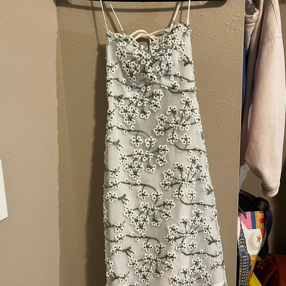 Elegant Floral Embroidered Dress